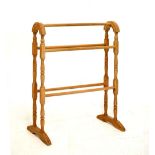 Pine double towel rail, 61cm wide x 76cm high