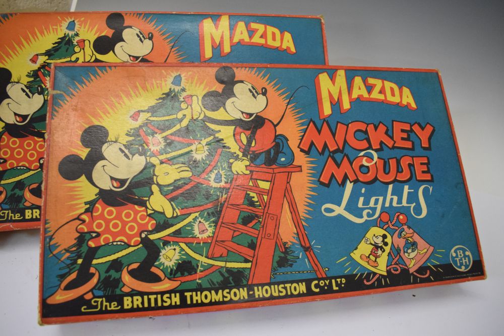Two vintage boxed Mazda Mickey Mouse Christmas lights, British Thomson Houston (contents unchecked) - Image 3 of 6