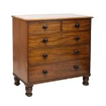 19th Century mahogany chest of drawers, 111cm x 110cm wide