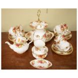 Quantity of Royal Albert Old Country Roses pattern teaware