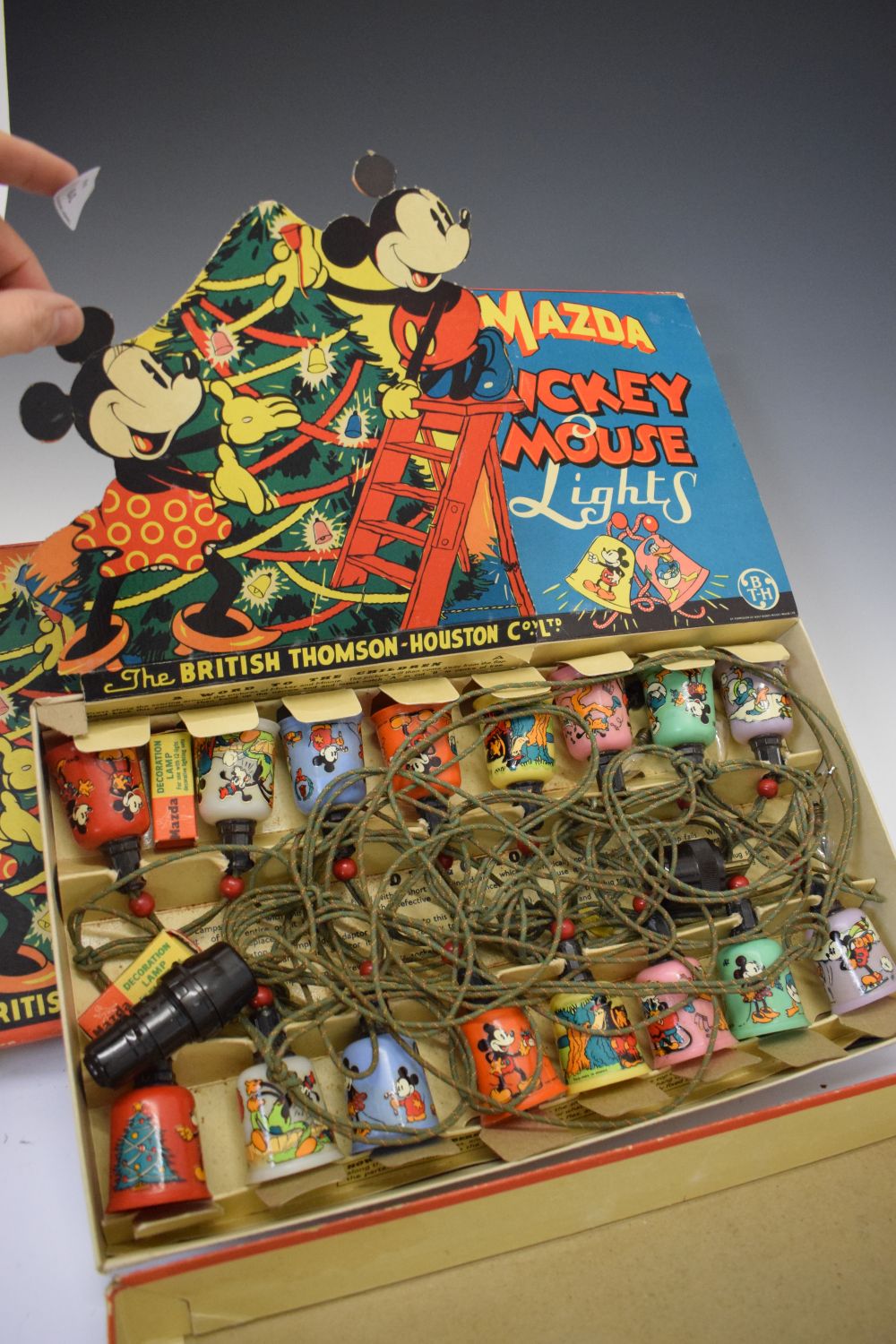 Two vintage boxed Mazda Mickey Mouse Christmas lights, British Thomson Houston (contents unchecked) - Image 4 of 6