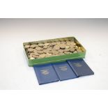 Large quantity of post 1946 UK coinage to include; Queen Elizabeth II First Decimal Coins sets, half