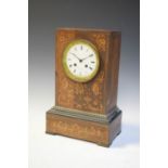 Mid 19th Century French inlaid rosewood mantel clock, Vincenti & Cie, retailed by Hodgkins & Co,
