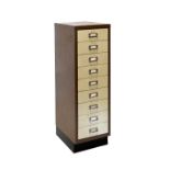 Metal filing cabinet, 28cm wide