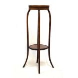 Edwardian mahogany two-tier circular plant stand, 96cm high