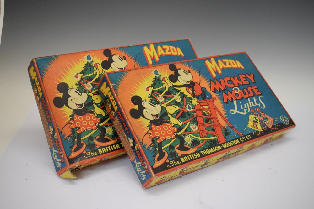 Two vintage boxed Mazda Mickey Mouse Christmas lights, British Thomson Houston (contents unchecked) - Image 2 of 6