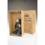 S.E.L. students microscope No.3/A, 100x magnification, in original printed card box