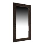 Early 20th Century rectangular carved oak framed mirror, 62cm x 29cm