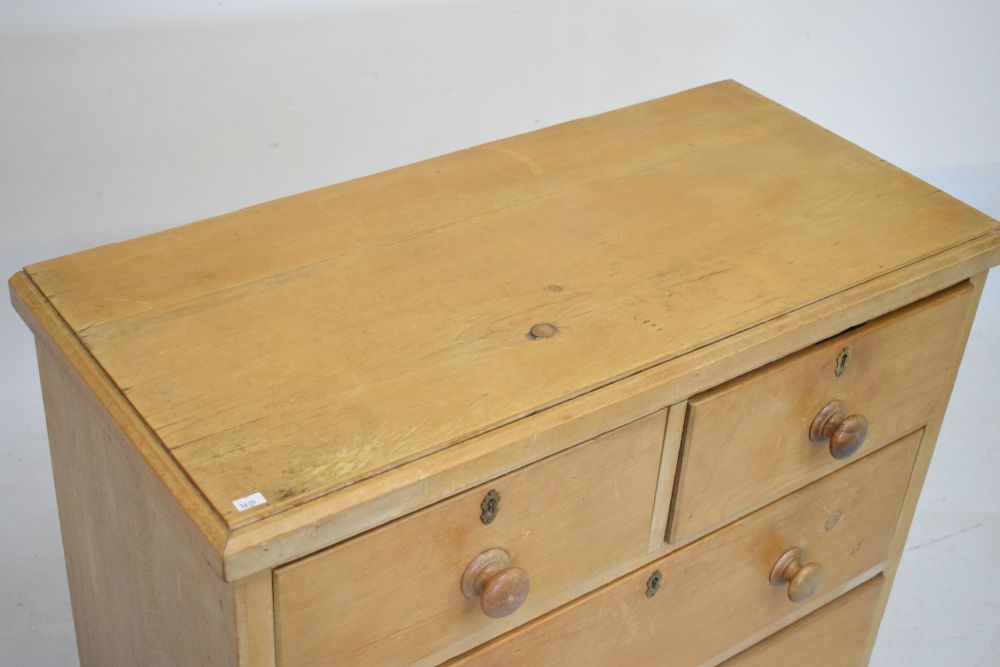 Waxed pine chest of drawers, 89cm x 42cm x 74cm high - Image 2 of 5