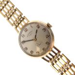 Rotary - Lady's 9ct gold wristwatch, silvered Arabic dial, 21-jewel movement, 20mm excluding