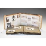 Album of early 20th Century monochrome and sepia family photographs with inscriptions, circa 1915,