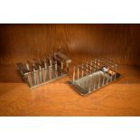 Old Hall stainless steel toast rack and one other similar