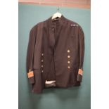 Four Naval dress jackets with trousers, all having R cuff emblem