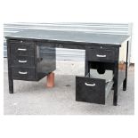 Industrial-style metal office desk, 153cm wide