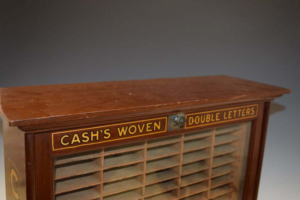 Advertising Interest - Early 20th Century cabinet, for 'Cash's Woven Double Letters', the hinged - Image 5 of 8