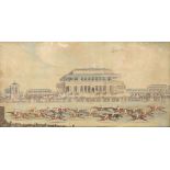 James Pollard (1792-1867) - Hand coloured aquatint - 'Doncaster Race Course', published 10th July