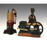 Stuart Turner model No.10 stationary steam engine, with 3-inch single fly wheel, 15cm high, on