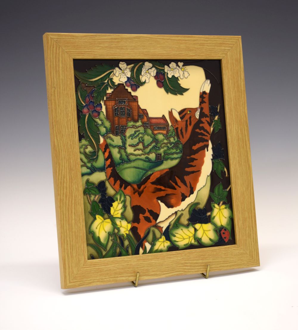 Moorcroft pottery 'Jock VI' pottery plaque, exclusive to Goviers of Sidmouth, designed by Rachel