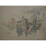 Oskar Kokoschka (Austrian 1886-1980) - Limited edition colour lithograph - 'Comenius', signed in