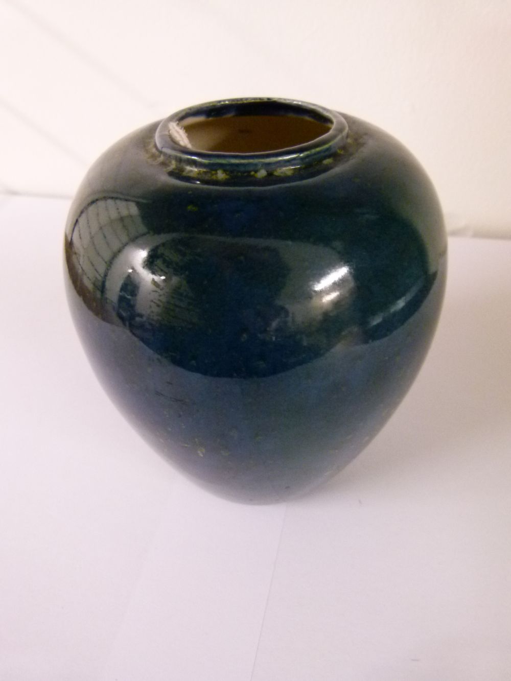 Unusual early 20th Century art pottery vase of ovoid form and particularly light construction, - Image 5 of 6