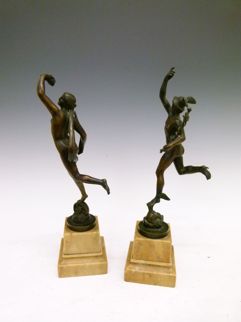 Pair of 19th Century 'Grand Tour' bronze figures of Mercury and Fortuna, after Giambologna, each - Image 4 of 10