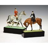 Two Royal Worcester hunting groups, modelled by Doris Lindner - 'Huntsman and Hounds', No.3115, RD