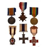 Medals - World War I medal group awarded to 2.Lieutenant F.H.J. Bull of the Army Cyclist Corps.