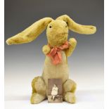Early 20th Century blonde mohair soldier mascot, 'Wilfred Rabbit' (from Pip, Squeak and Wilfred', by