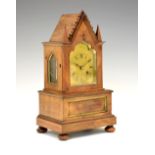 Mid 19th Century rosewood 'steeple' mantel clock, Rider, Winchester, circa 1840, the 3.25-inch