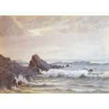 G.G. Branscombe - Watercolour - Coastal scene with rocky outcrop, signed and dated lower left, 1913,