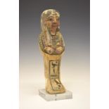 WITHDRAWN - Antiquities - Egyptian painted soft wood Ushabti (shabti), New Kingdom, circa 1500-1000B