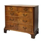 19th Century mahogany chest of drawers in the George III taste, the moulded canted oblong top over