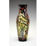 Moorcroft pottery 'Town of Flowers' pattern vase, designed by Kerry Goodwin, 2009, of baluster