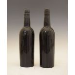 Wines & Spirits - Two bottles of Dow's 1960 Vintage Port (2) Condition: Levels and weight appear