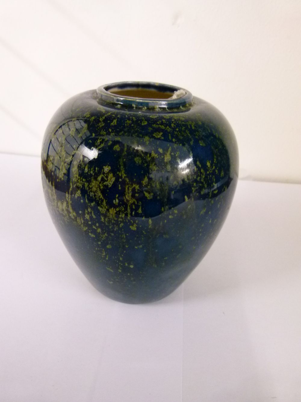 Unusual early 20th Century art pottery vase of ovoid form and particularly light construction, - Image 3 of 6