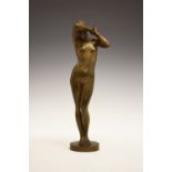 Jean Alexandre Joseph Falguiere (French, 1831-1900) - 'Phryne', a patinated bronze figure based on