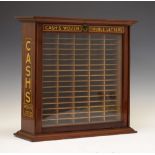 Advertising Interest - Early 20th Century cabinet, for 'Cash's Woven Double Letters', the hinged