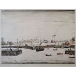 Laurence Stephen Lowry (1887-1976) - Coloured print - 'The Harbour (Maryport)', bearing Fine Art