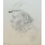 Kathleen Hale OBE (1898-2000) - Pencil sketch - Portrait of a young boy wearing a cap, signed and