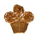 19th Century filigree giardinetto brooch, unmarked, 10.8g gross, cased Condition: No obvious faults.