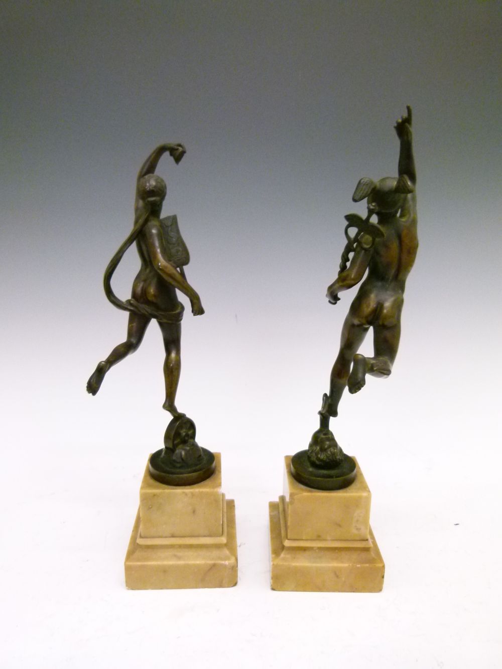 Pair of 19th Century 'Grand Tour' bronze figures of Mercury and Fortuna, after Giambologna, each - Image 3 of 10