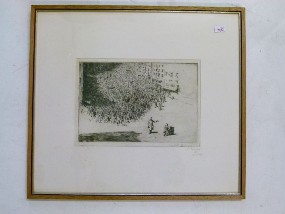 Arthur Briscoe (1873-1943) - Etching - Signed trial proof depicting a lady pushing a pram in front - Image 2 of 7