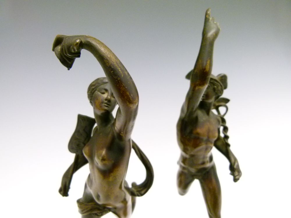 Pair of 19th Century 'Grand Tour' bronze figures of Mercury and Fortuna, after Giambologna, each - Image 6 of 10