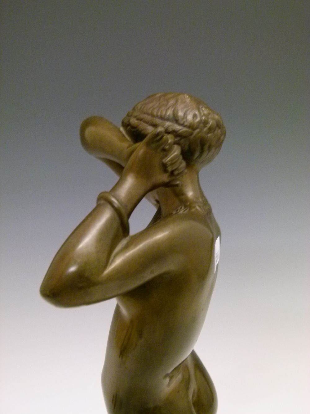 Jean Alexandre Joseph Falguiere (French, 1831-1900) - 'Phryne', a patinated bronze figure based on - Image 4 of 10