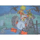 Hanna-Barbera - Original hand-painted production Cel - Top Cat driving through a haunted