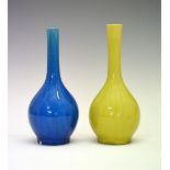 Two Chinese glazed pottery bottle vases, unmarked, each 18cm high (2) Condition: Both with fine