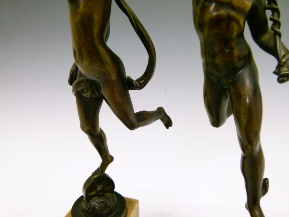 Pair of 19th Century 'Grand Tour' bronze figures of Mercury and Fortuna, after Giambologna, each - Image 8 of 10