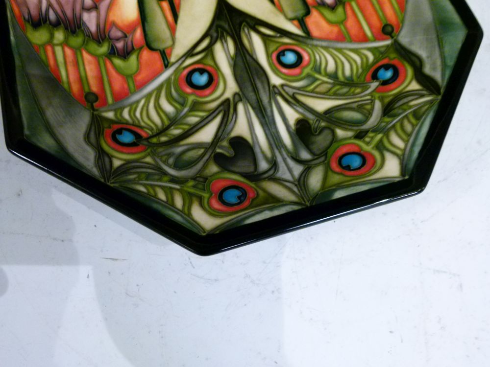 Moorcroft pottery octagonal dish, 'The Gate', designed by Kerry Goodwin, 2010, 74/150, 26cm - Image 4 of 7