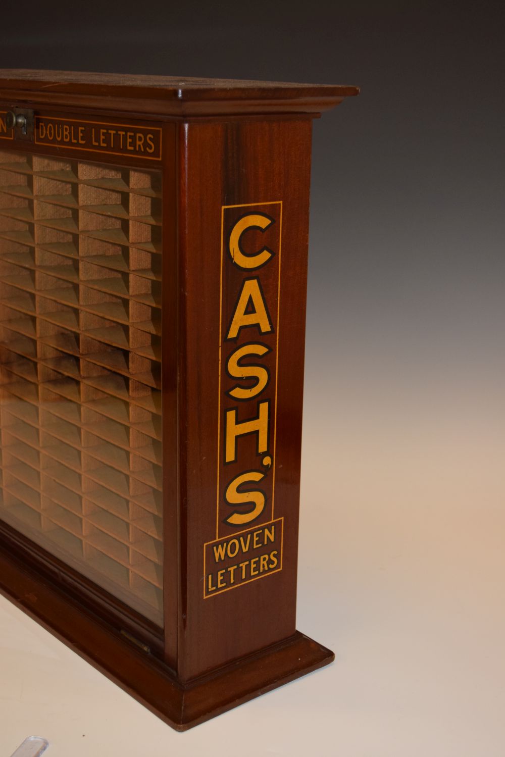 Advertising Interest - Early 20th Century cabinet, for 'Cash's Woven Double Letters', the hinged - Image 6 of 8