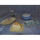 MIXED LOT CHINA BUTTER DISH & OTHERS EST [£5-£12]